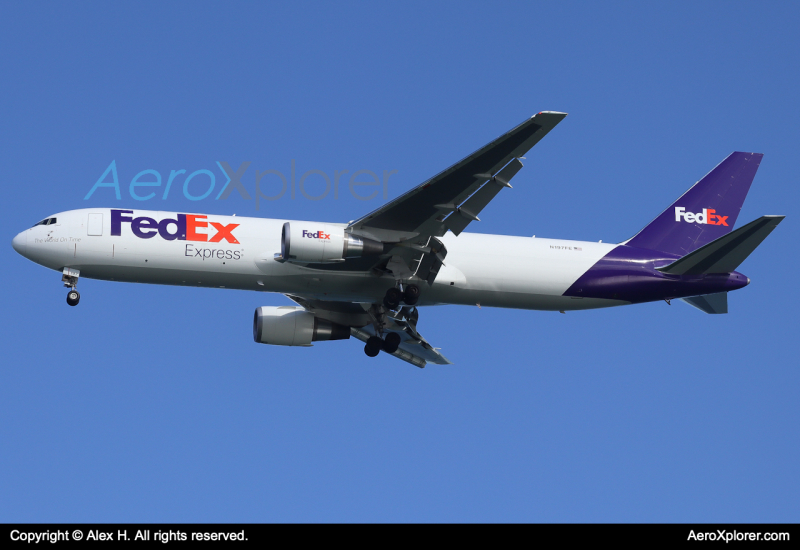 Photo of N197FE - FedEx Boeing 767-300F at BOS on AeroXplorer Aviation Database