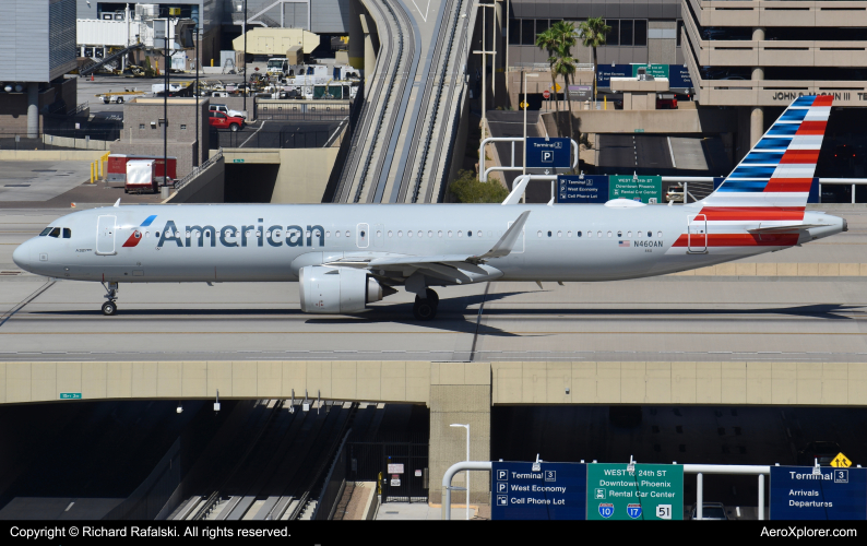 Photo of N460AN - American Airlines Airbus A321NEO at PHX on AeroXplorer Aviation Database