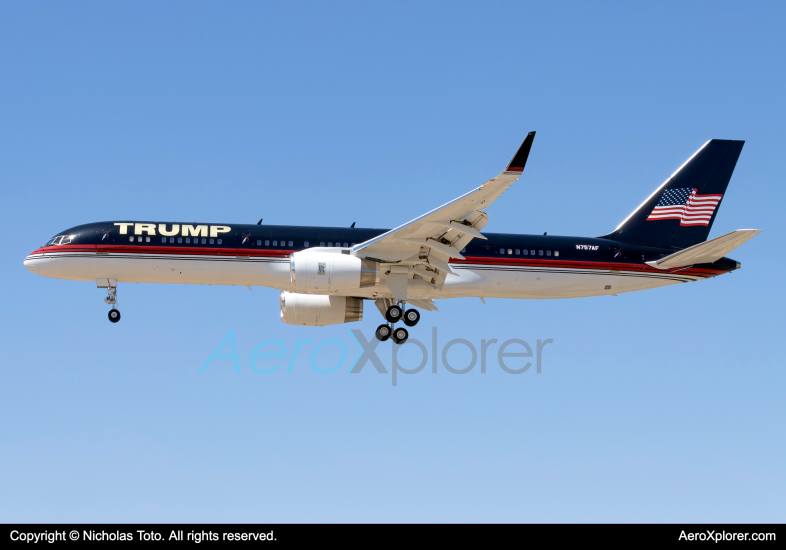 Photo of N757AF - PRIVATE Boeing 757-200 at TUS on AeroXplorer Aviation Database