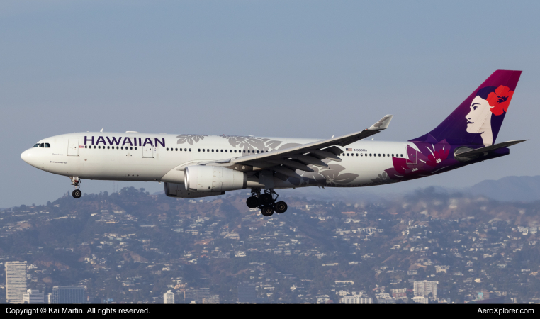 Photo of N385HA - Hawaiian Airlines Airbus A330-200 at LAX on AeroXplorer Aviation Database