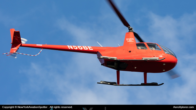 Photo of N56BE - PRIVATE Robinson R44 at JRA on AeroXplorer Aviation Database