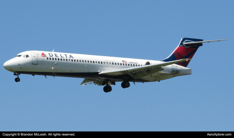 Photo of N983AT - Delta Airlines Boeing 717-200 at DAB on AeroXplorer Aviation Database