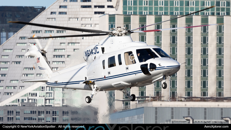 Photo of N614JC - PRIVATE Sikorsky S-76C at JRA on AeroXplorer Aviation Database