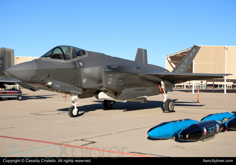 Photo of 18-5445 - USAF - United States Air Force Lockheed Martin F-35 Lightning at DMA on AeroXplorer Aviation Database