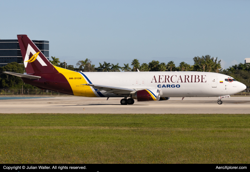 Photo of HK-5139 - Are Caribe Cargo Boeing 737-400F at MIA on AeroXplorer Aviation Database