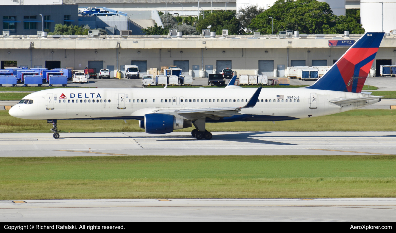 Photo of N540US - Delta Airlines Boeing 757-200 at FLL on AeroXplorer Aviation Database