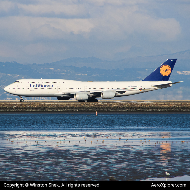 Photo of D-ABYF - Lufthansa Boeing 747-8i at SFO on AeroXplorer Aviation Database