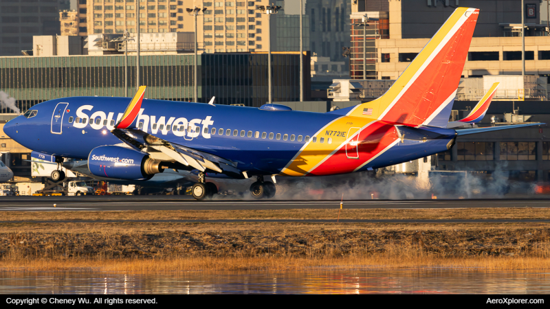 Photo of N772IE - Southwest Airlines Boeing 737-700 at BOS on AeroXplorer Aviation Database