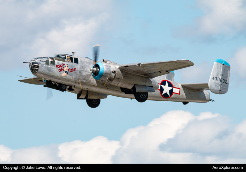 Photo of N3155G - PRIVATE  North American B-25 Mitchell at RDG on AeroXplorer Aviation Database