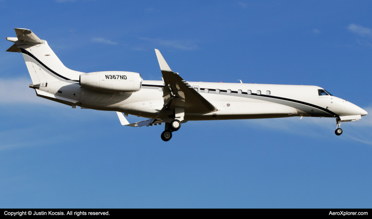 Photo of N367ND - PRIVATE Embraer ERJ135 at TPA on AeroXplorer Aviation Database