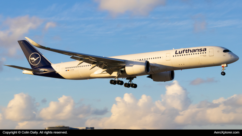 Photo of D-AIXQ - Lufthansa Airbus A350-900 at MIA on AeroXplorer Aviation Database