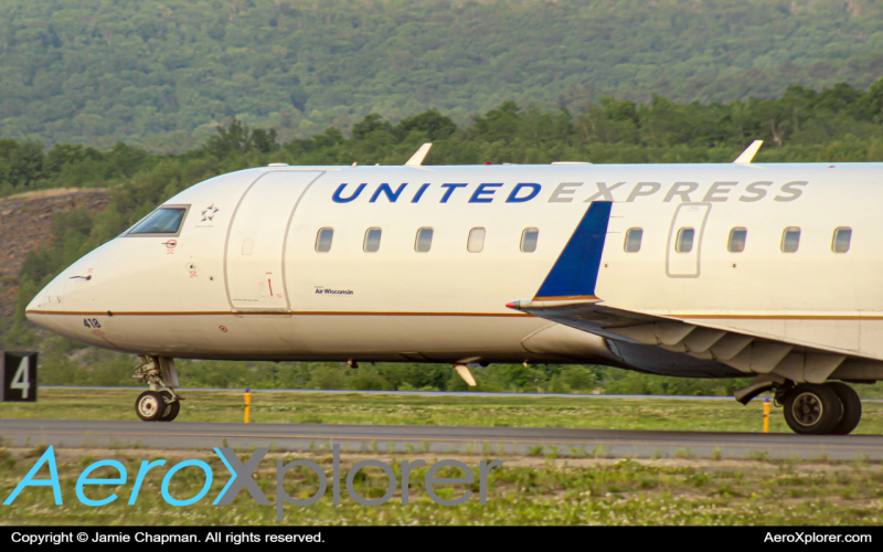 Photo of N418AW - United Express Mitsubishi CRJ-200 at AVP on AeroXplorer Aviation Database