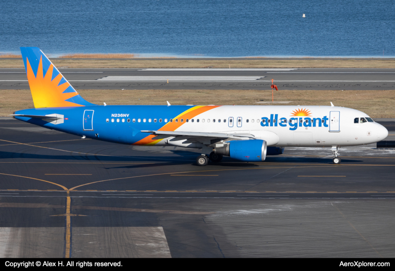 Photo of N236NV - Allegiant Air Airbus A320 at BOS on AeroXplorer Aviation Database