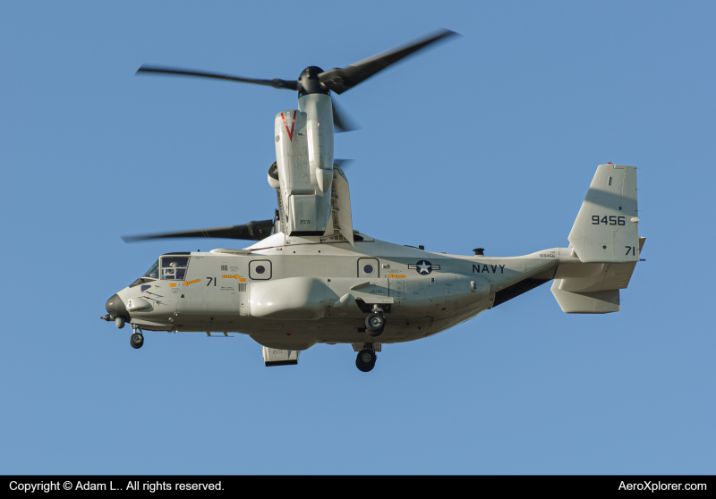 Photo of 169456 - USN - United States Navy Bell Boeing CMV-22B Osprey at BIL on AeroXplorer Aviation Database
