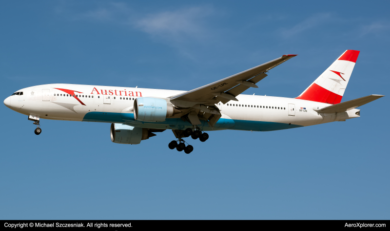 Photo of OE-LPE - Austrian Airlines Boeing 777-200 at ORD on AeroXplorer Aviation Database
