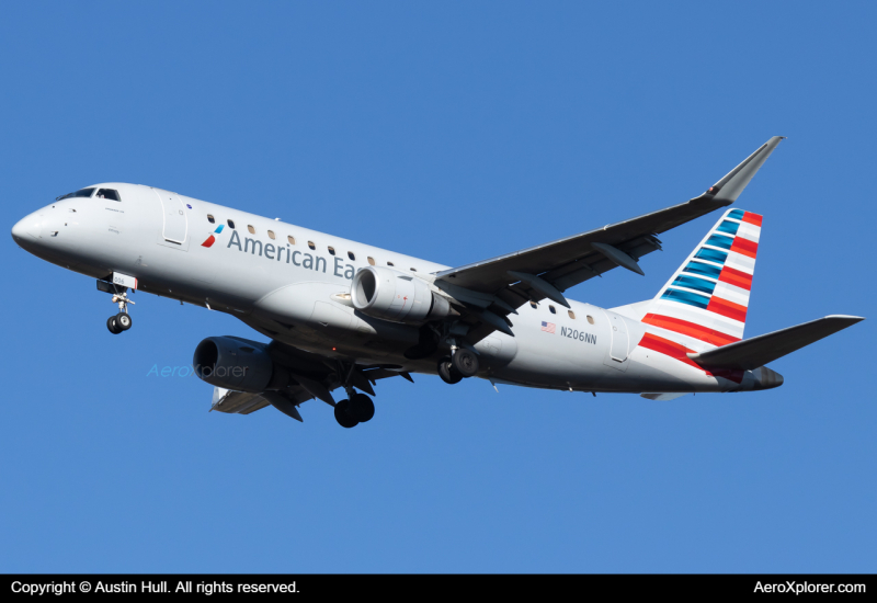 Photo of N206NN - American Eagle Embraer E175 at PIT on AeroXplorer Aviation Database