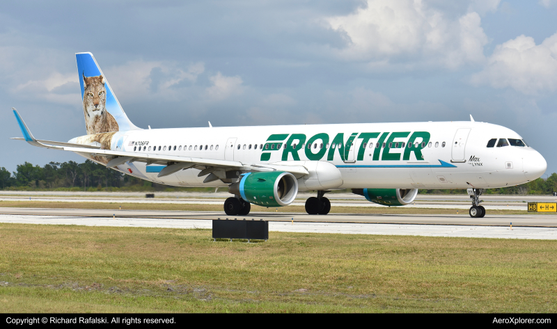 Photo of N706FR - Frontier Airlines Airbus A321-200 at MCO on AeroXplorer Aviation Database
