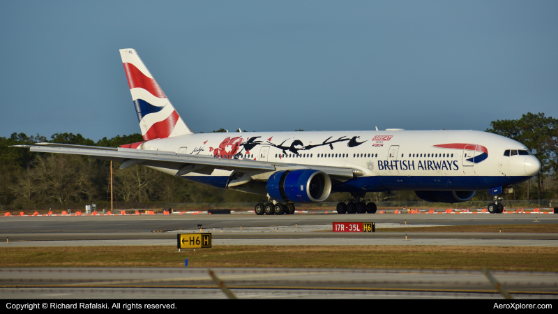Photo of G-YMML - British Airways Boeing 777-200ER at MCO on AeroXplorer Aviation Database