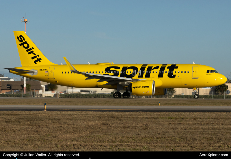 Photo of N927NK - Spirit Airlines Airbus A320NEO at MSY on AeroXplorer Aviation Database