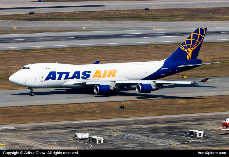 Photo of N412MC - Atlas Air Boeing 747-400F at HKG on AeroXplorer Aviation Database