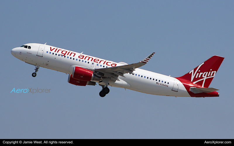 Photo of N364VA - Virgin America Airbus A320 at SFO on AeroXplorer Aviation Database