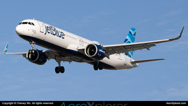 Photo of N4073J - JetBlue Airways Airbus A321NEO at BOS on AeroXplorer Aviation Database