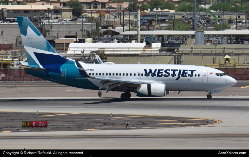 Photo of C-GWBN - WestJet Boeing 737-700 at PHX on AeroXplorer Aviation Database