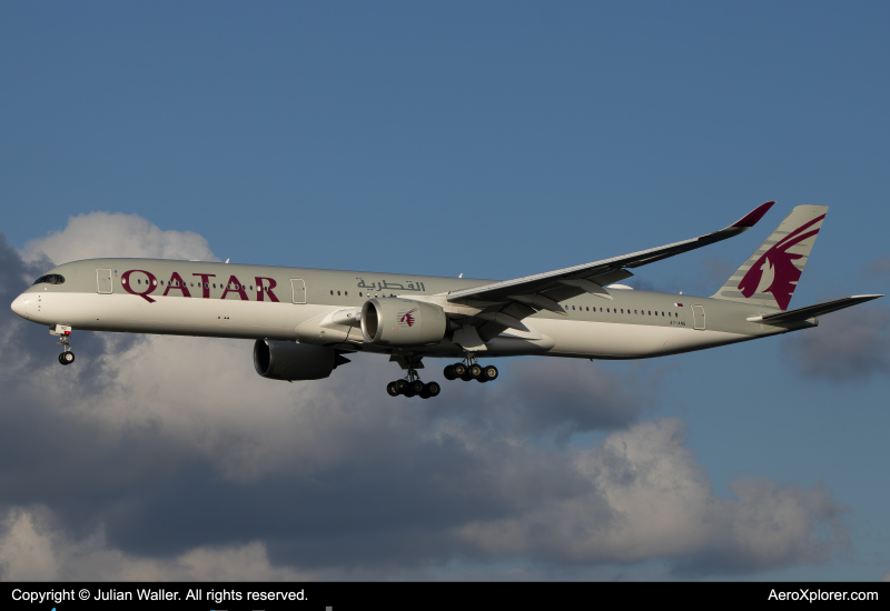 Photo of A7-ANQ - Qatar Airways Airbus A350-1000 at MIA on AeroXplorer Aviation Database