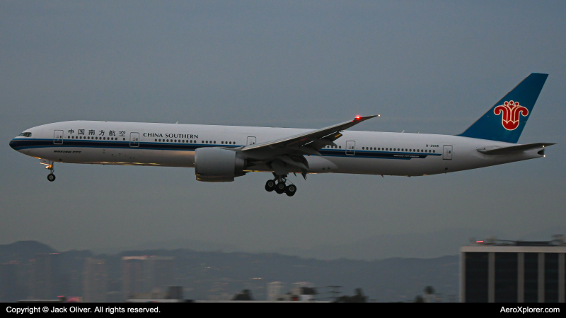 Photo of B-20CK - China Southern Airlines Boeing 777-300ER at LAX on AeroXplorer Aviation Database