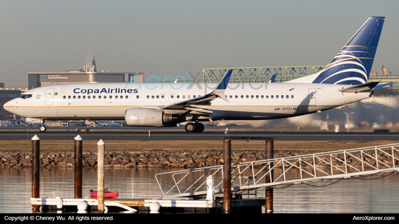 Photo of HP-1717CMP - Copa Airlines Boeing 737-800 at BOS on AeroXplorer Aviation Database