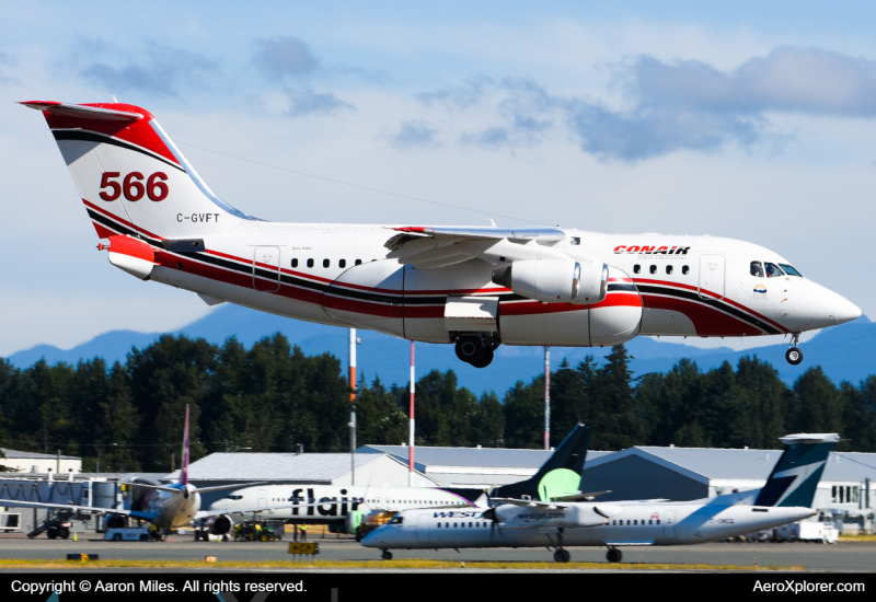 Photo of C-GVFT - Conair Aviation Avro RJ85 at YXX on AeroXplorer Aviation Database