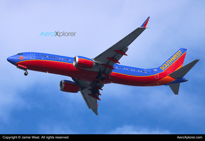 Photo of N872CB - Southwest Airlines Boeing 737 MAX 8 at OAK on AeroXplorer Aviation Database