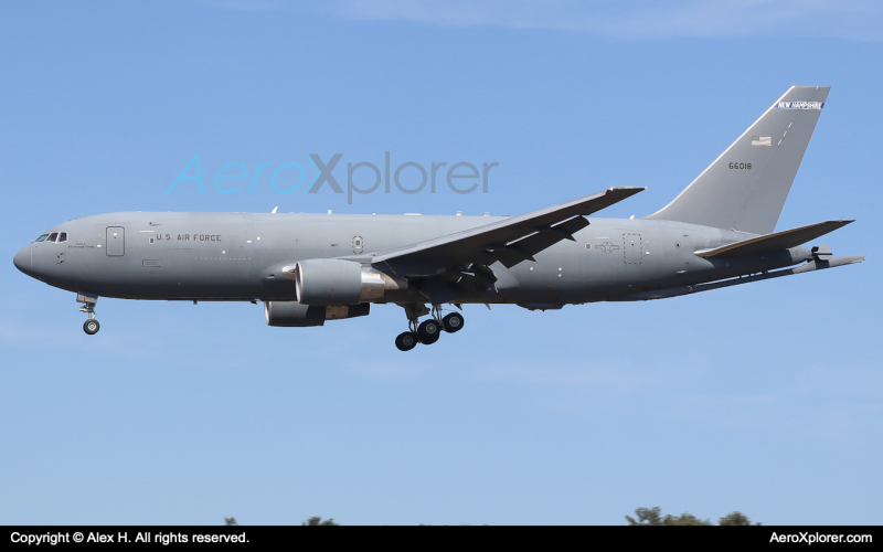 Photo of 16-46018 - USAF - United States Air Force Boeing KC-46A Pegasus at PSM on AeroXplorer Aviation Database