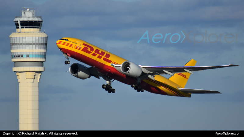 Photo of D-AALL - DHL Boeing 777-200F at ATL on AeroXplorer Aviation Database