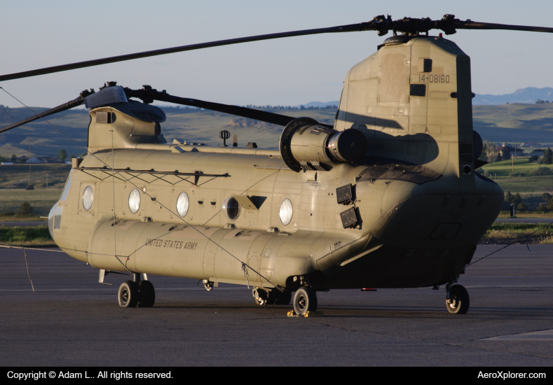 Photo of 14-08160 - USA - United States Army Boeing CH-47 Chinook at BIL on AeroXplorer Aviation Database