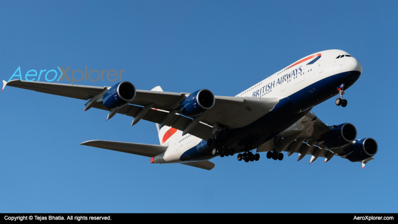 Photo of G-XLEF - British Airways Airbus A380-800 at DFW on AeroXplorer Aviation Database