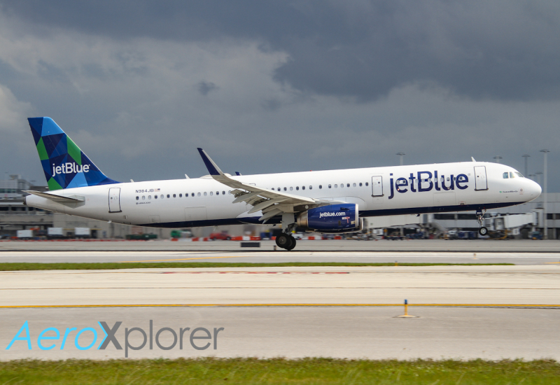 Photo of N984JB - JetBlue Airways Airbus A321-200 at FLL on AeroXplorer Aviation Database