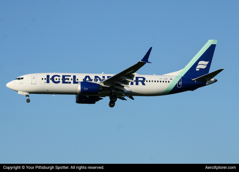 Photo of TF-ICR - Icelandair Boeing 737 MAX 8 at PIT on AeroXplorer Aviation Database