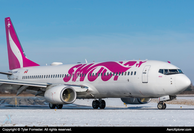 Photo of C-GXRW - Swoop Boeing 737-800 at YHM on AeroXplorer Aviation Database
