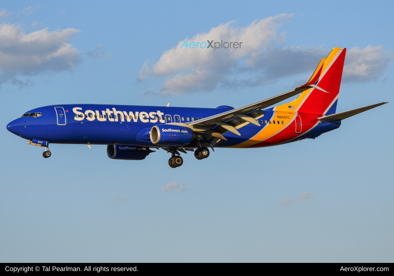Photo of N8507C - Southwest Airlines Boeing 737-800 at BWI on AeroXplorer Aviation Database