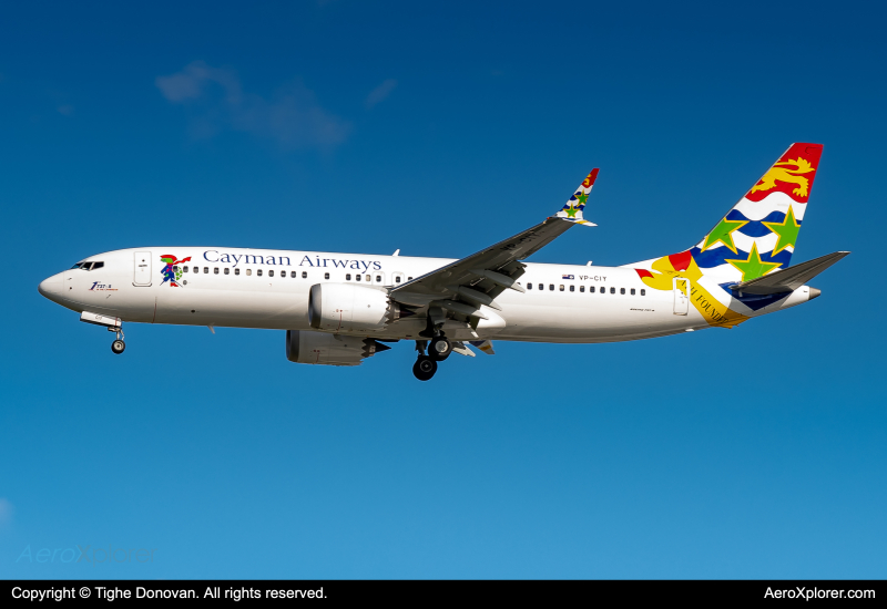 Photo of VP-CIY - Cayman Airways Boeing 737 MAX 8 at TPA on AeroXplorer Aviation Database