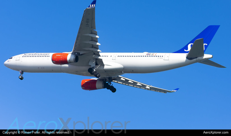 Photo of LN-RKN - Scandinavian Airlines Airbus A330-300 at BOS on AeroXplorer Aviation Database