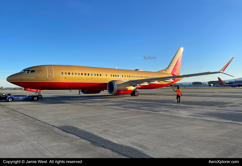 Photo of N871HK - Southwest Airlines Boeing 737 MAX 8 at SJC on AeroXplorer Aviation Database