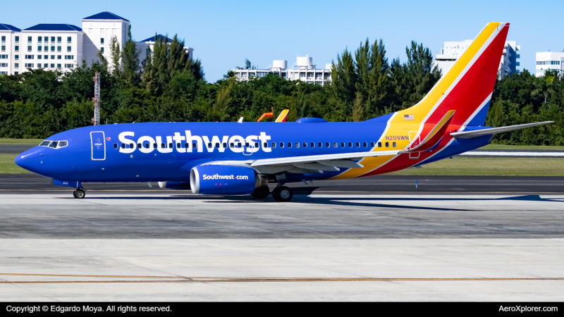 Photo of N209WN - Southwest Airlines Boeing 737-700 at SJU on AeroXplorer Aviation Database