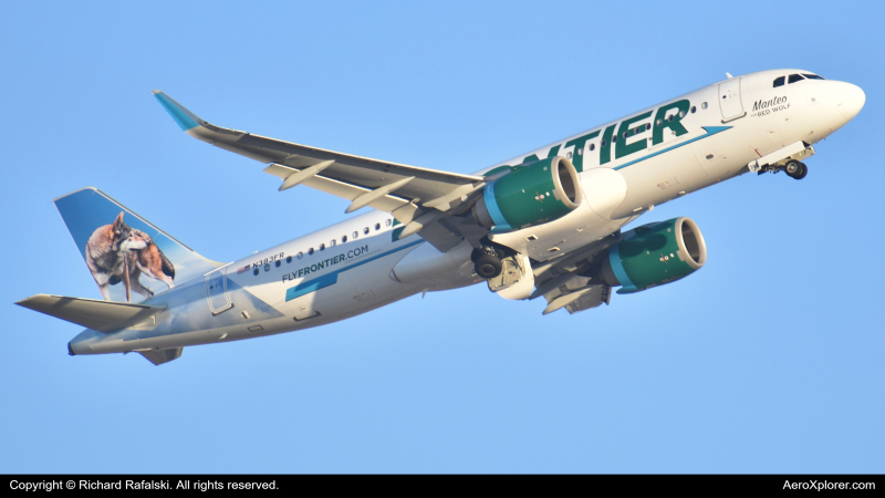 Photo of N383FR - Frontier Airlines Airbus A320NEO at PHX on AeroXplorer Aviation Database