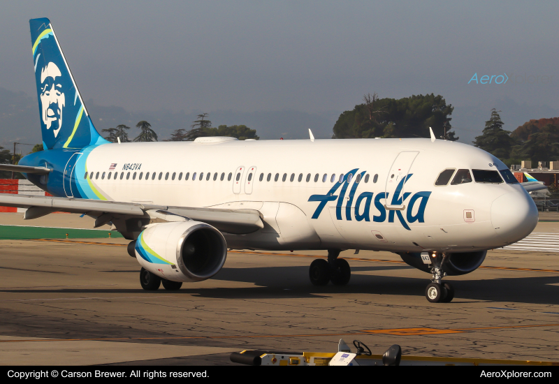 Photo of N843VA - Alaska Airlines Airbus A320 at BUR on AeroXplorer Aviation Database