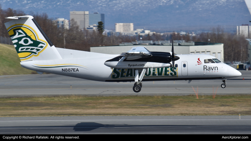 Photo of N887EA - Ravn Alaska De Havilland Dash-8 Q100 at ANC on AeroXplorer Aviation Database