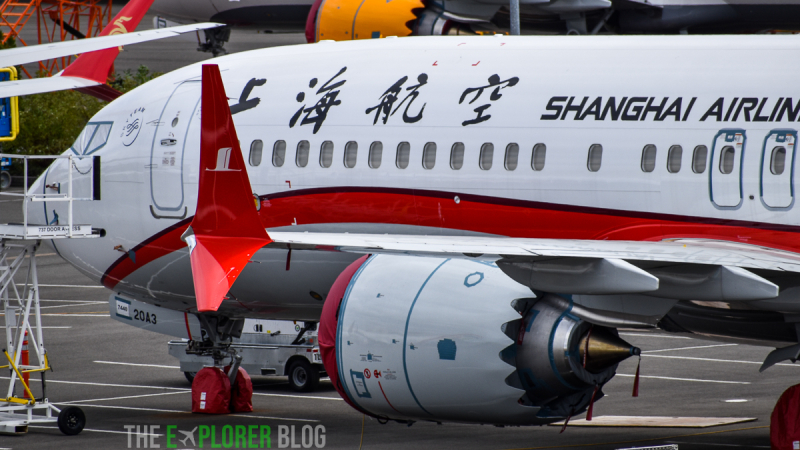 Photo of B-20A3 - Shanghai Airlines Boeing 737 MAX 8 at BFI on AeroXplorer Aviation Database