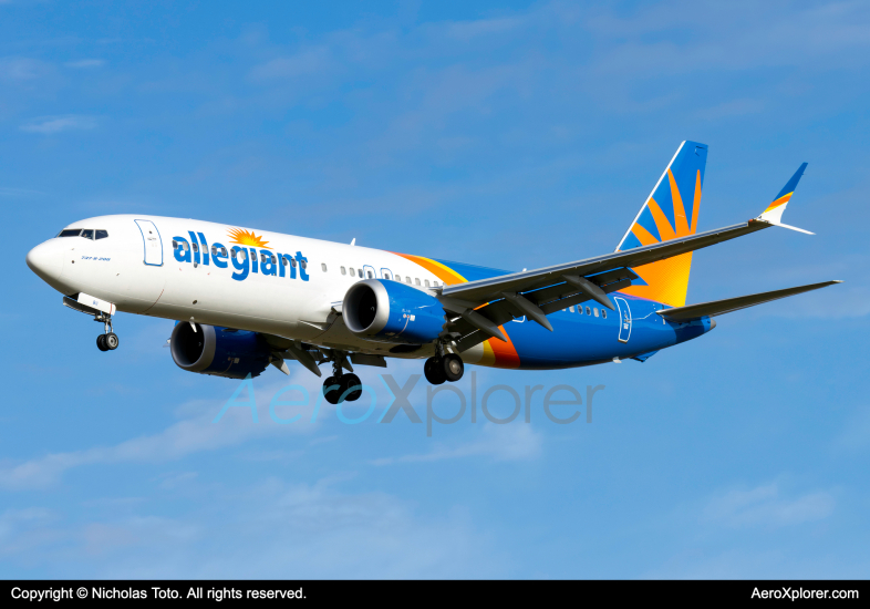 Photo of N811NV - Allegiant  Boeing 737 MAX 8 at ABE on AeroXplorer Aviation Database