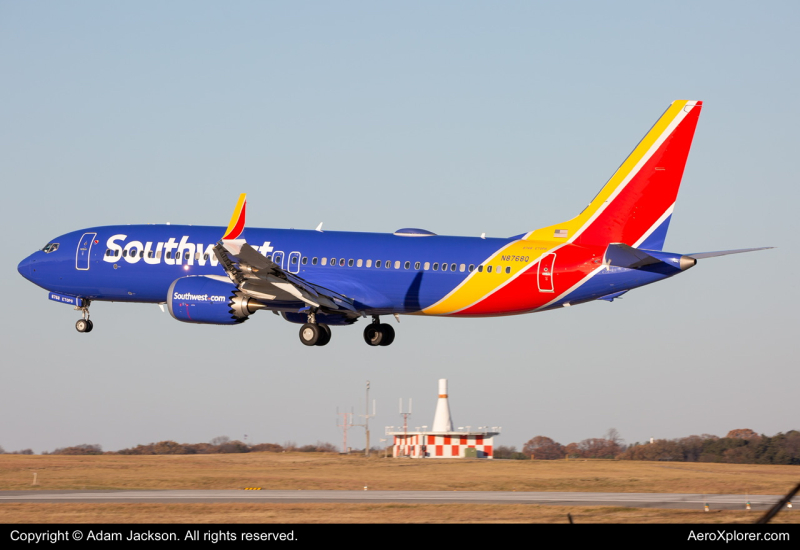 Photo of N8768Q - Southwest Airlines Boeing 737 MAX 8 at BWI on AeroXplorer Aviation Database